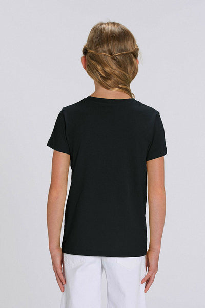 Black Kids Cool Graphic T-Shirt, 100% organic cotton, for girls & for boys 