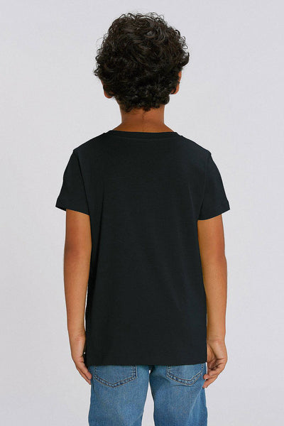 Black Kids BHappy Logo Crew Neck T-Shirt, 100% organic cotton, for girls & for boys 