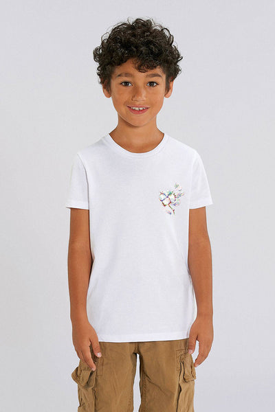 White Kids Organic Cotton Graphic T-Shirt, 100% organic cotton, for girls & for boys 