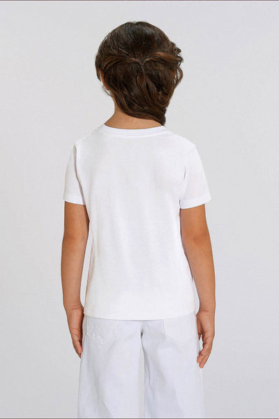 White Girls Cute Floral Graphic T-Shirt, 100% organic cotton