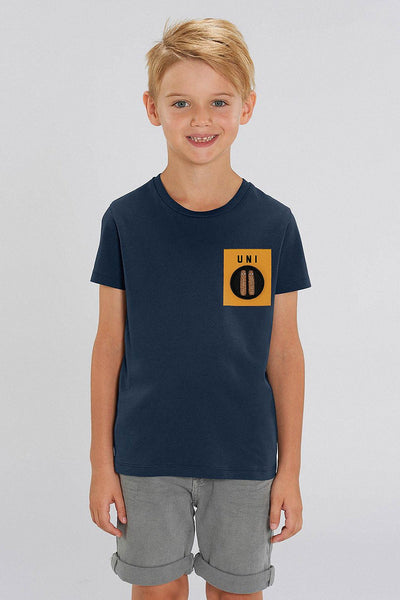 Navy Boys Unicorn Crew Neck T-Shirt, 100% organic cotton