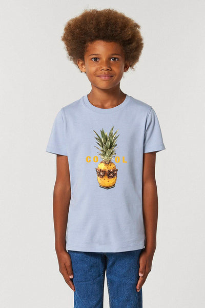 Light blue Kids Cool Graphic T-Shirt, 100% organic cotton, for girls & for boys 
