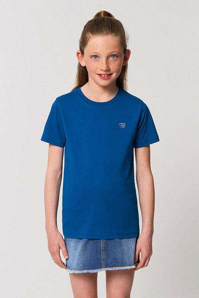 Blue Kids BHappy Logo Crew Neck T-Shirt, 100% organic cotton, for girls & for boys 