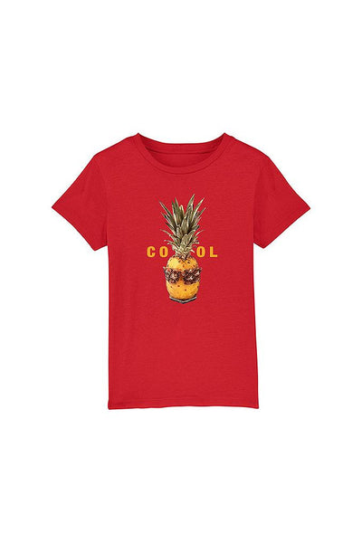 Red Kids Cool Graphic T-Shirt, 100% organic cotton, for girls & for boys 