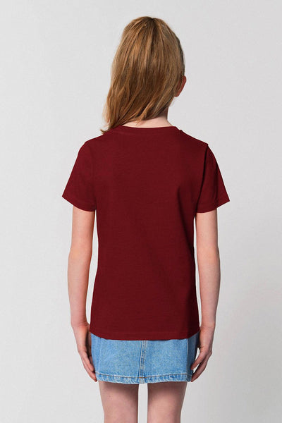 Burgundy Kids Love More Graphic T-Shirt, 100% organic cotton, for girls & for boys 
