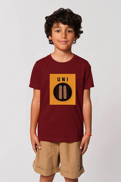 Burgundy Boys Unicorn Graphic T-Shirt, 100% organic cotton