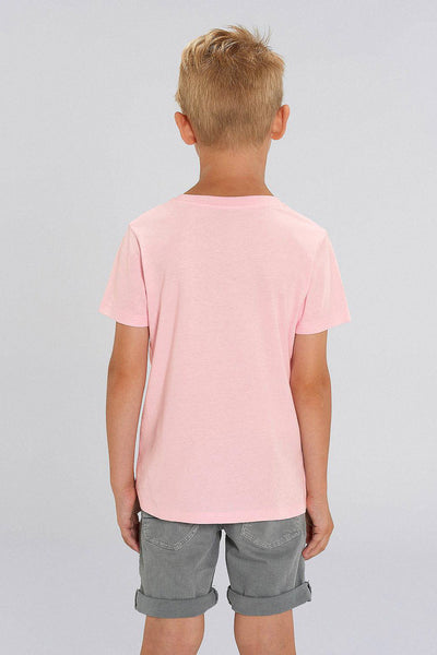 Cotton Pink Kids BHappy Logo Crew Neck T-Shirt, 100% organic cotton, for girls & for boys 