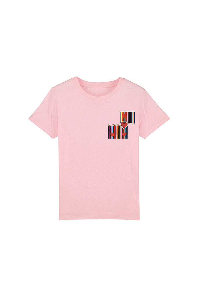 Cotton Pink Kids Love More Graphic T-Shirt, 100% organic cotton, for girls & for boys 