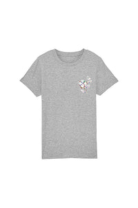 Grey Kids Organic Cotton Graphic T-Shirt, 100% organic cotton, for girls & for boys 