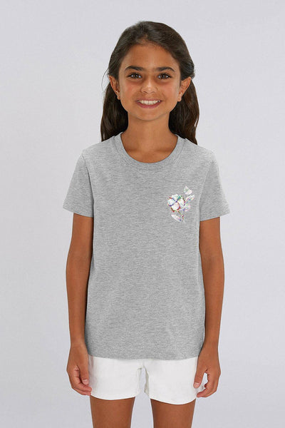 Grey Kids Organic Cotton Graphic T-Shirt, 100% organic cotton, for girls & for boys 