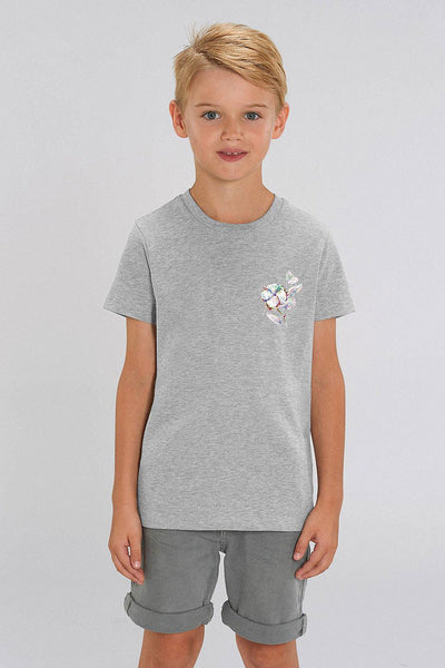 Grey Kids Organic Cotton Graphic T-Shirt, 100% organic cotton, for girls & for boys 
