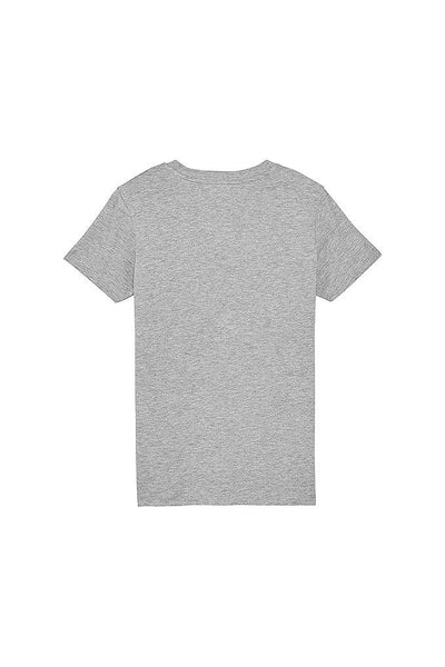 Grey Girls Cute Floral Graphic T-Shirt, 100% organic cotton