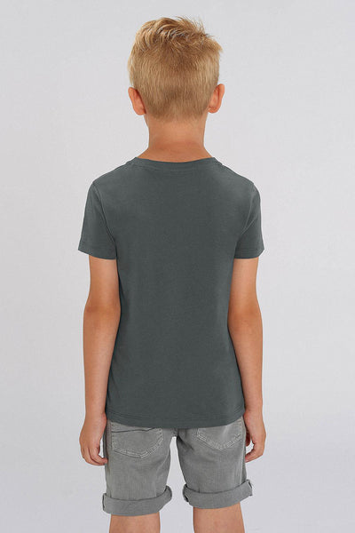 Dark grey Boys Unicorn Graphic T-Shirt, 100% organic cotton