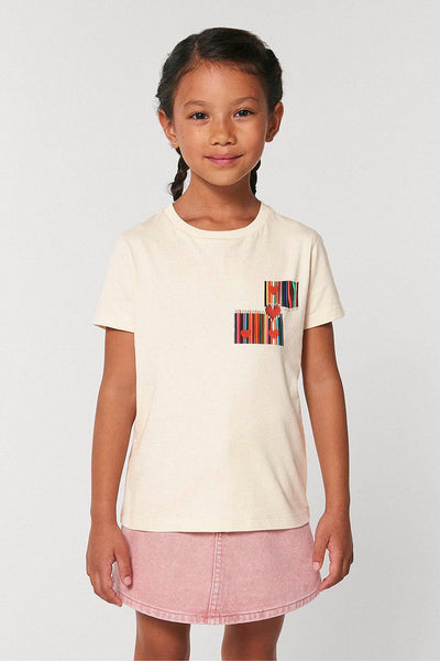 Beige Kids Love More Graphic T-Shirt, 100% organic cotton, for girls & for boys 