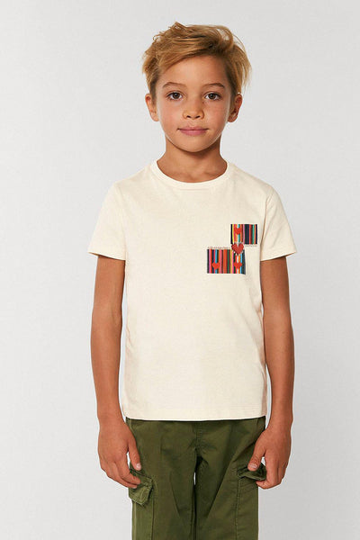 Beige Kids Love More Graphic T-Shirt, 100% organic cotton, for girls & for boys 