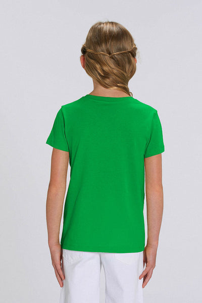 Green Kids Cool Pineapple Crew Neck T-Shirt, 100% organic cotton, for girls & for boys 