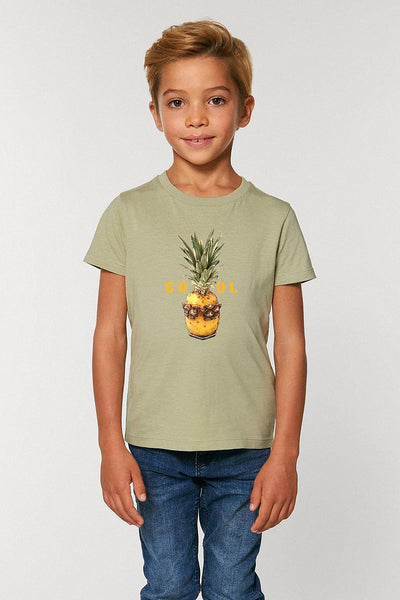 Sage green Kids Cool Graphic T-Shirt, 100% organic cotton, for girls & for boys 
