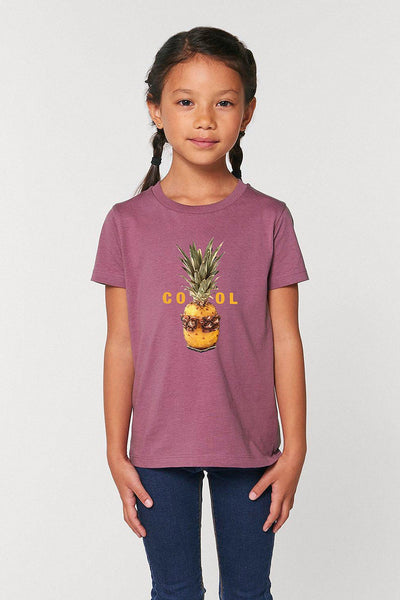 Purple Kids Cool Graphic T-Shirt, 100% organic cotton, for girls & for boys 