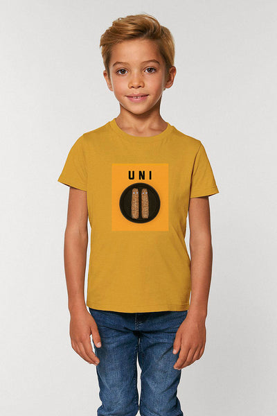 Yellow Boys Unicorn Graphic T-Shirt, 100% organic cotton