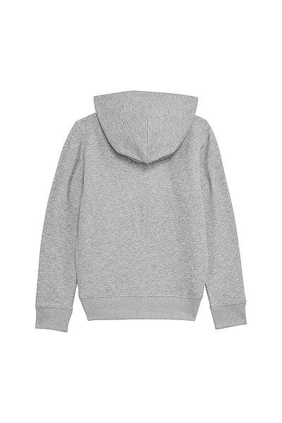 Grey Kids Organic Cotton Zip Up Hoodie, Medium-weight, from organic cotton blend, for girls & for boys 