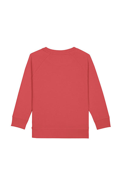 Red Kids Organic Cotton Sweatshirt, Medium-weight, from organic cotton blend, for girls & for boys 
