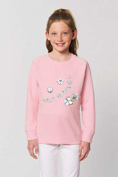 Cotton Pink Kids Organic Cotton Graphic Sweatshirt, Medium-weight, from organic cotton blend, for girls & for boys 