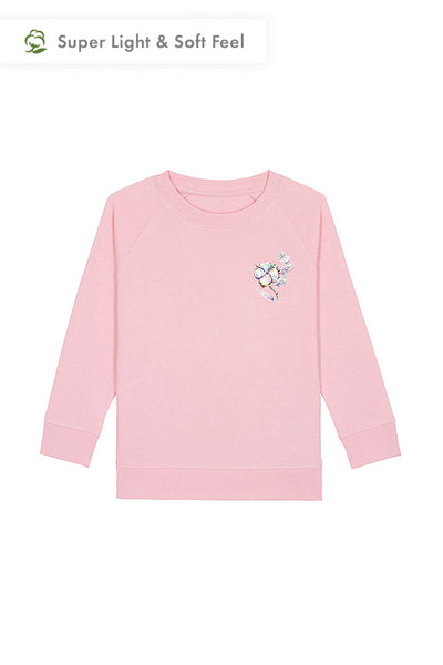 Cotton Pink Kids Organic Cotton Sweatshirt, Medium-weight, from organic cotton blend, for girls & for boys 