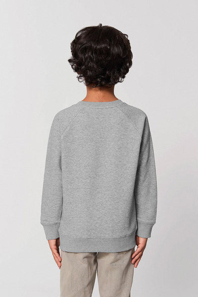 Grey Kids BHappy Logo Sweatshirt, Medium-weight, from organic cotton blend, for girls & for boys 