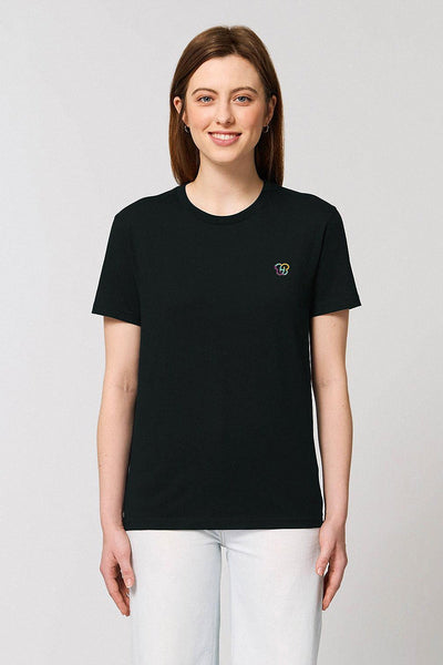 Black BHappy Logo Basic T-Shirt, 100% organic cotton, Unisex, for Women & for Men 