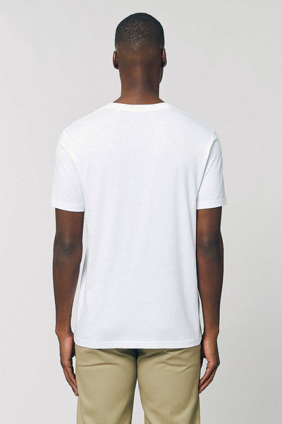 White BHappy Logo Basic T-Shirt, 100% organic cotton, Unisex, for Women & for Men 