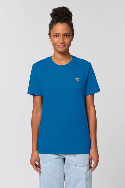 Royal Blue BHappy Logo Basic T-Shirt, 100% organic cotton, Unisex, for Women & for Men 