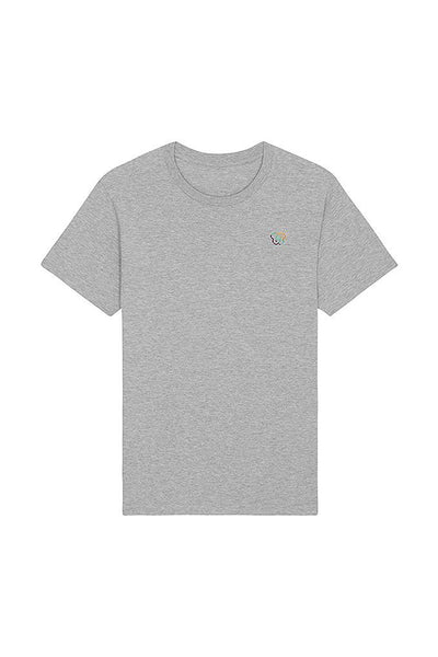 Grey BHappy Logo Basic T-Shirt, 100% organic cotton, Unisex, for Women & for Men 