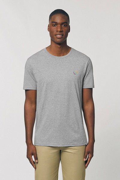 Grey BHappy Logo Basic T-Shirt, 100% organic cotton, Unisex, for Women & for Men 