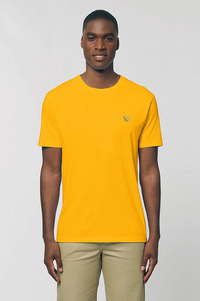 Yellow BHappy Logo Basic T-Shirt, 100% organic cotton, Unisex, for Women & for Men 