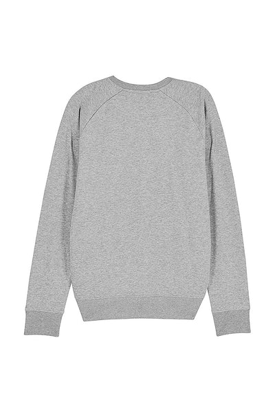Grey Men Organic Cotton Sweatshirt, Medium-weight, from organic cotton blend