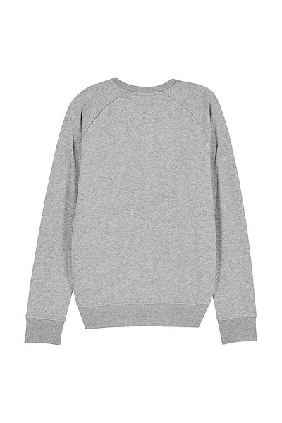 Grey Men Two Hands Printed Sweatshirt, Medium-weight, from organic cotton blend