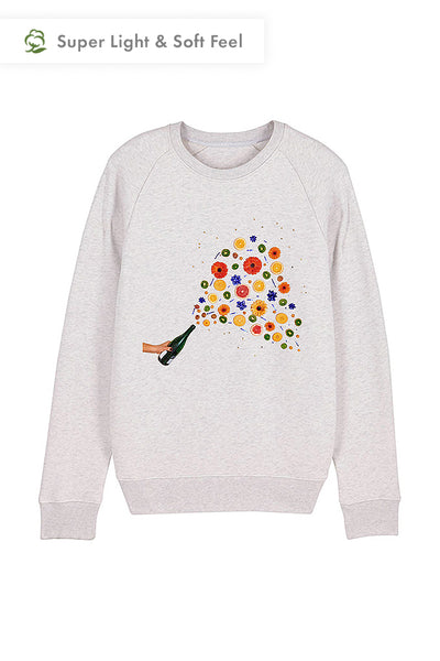 Grey Men Celebrate Graphic Sweatshirt, Medium-weight, from organic cotton blend