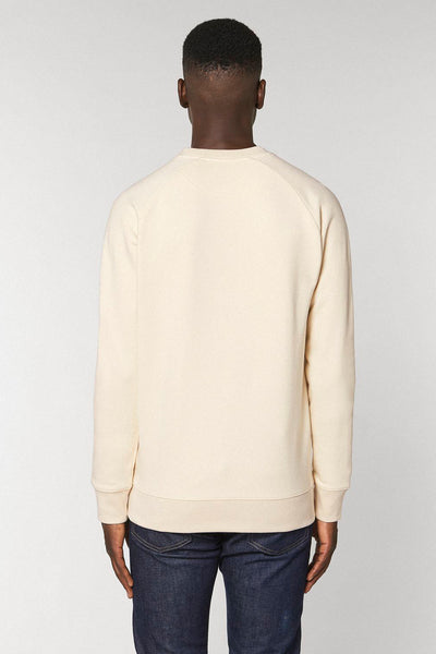 Beige Men Your World Graphic Sweatshirt, Medium-weight, from organic cotton blend