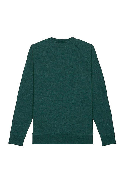 Dark green Men Embroidered Logo Sweatshirt, Medium-weight, from organic cotton blend