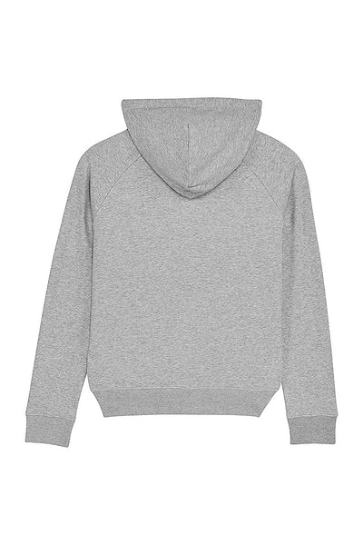 Grey Women Two Hands Graphic Hoodie, Medium-weight, from organic cotton blend