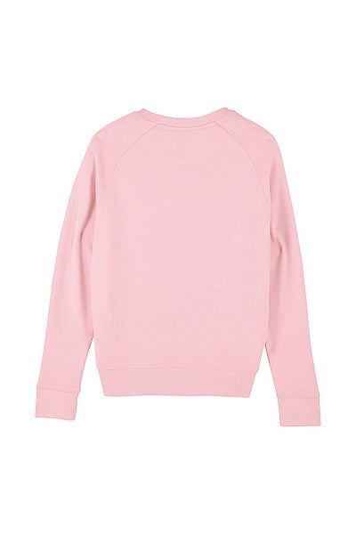 Cotton Pink Women Organic Cotton Sweatshirt, Medium-weight, from organic cotton blend