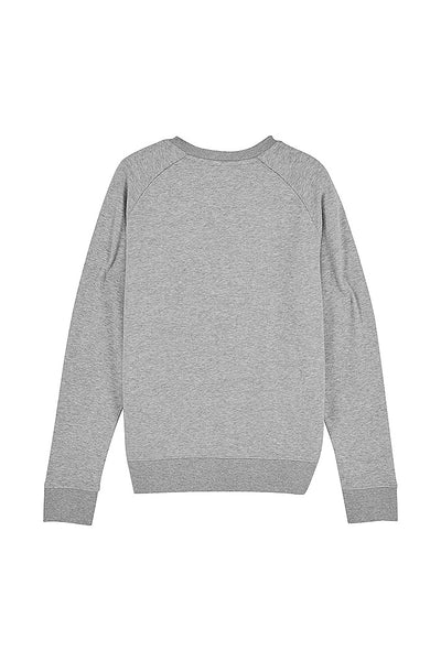 Grey Women Two Hands Printed Sweatshirt, Medium-weight, from organic cotton blend